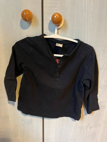 T-shirt manches longues bleu marine