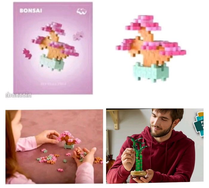 Lego bambou et Mini bonsaï rose - photo numéro 2