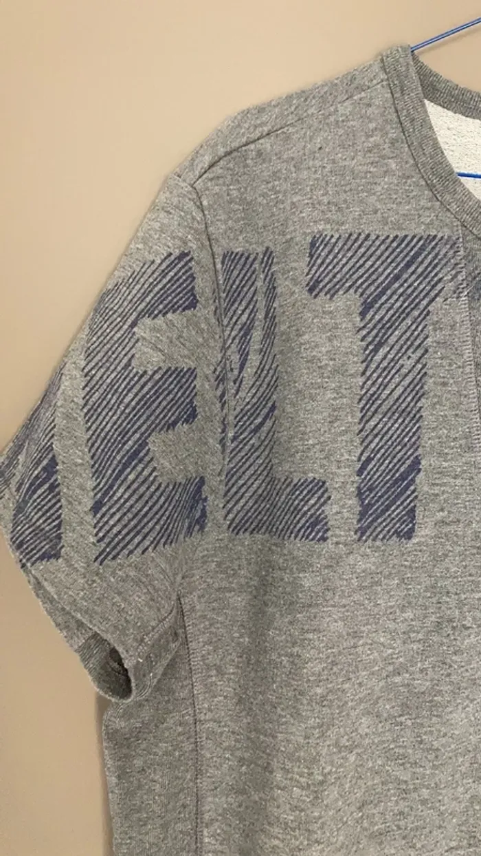 T-shirt molleton homme manches courtes gris L Meltin’ Pot - photo numéro 3