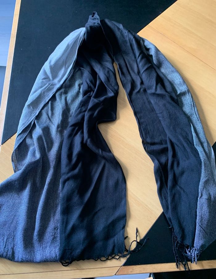 Écharpe grise et noir Homme - photo numéro 4