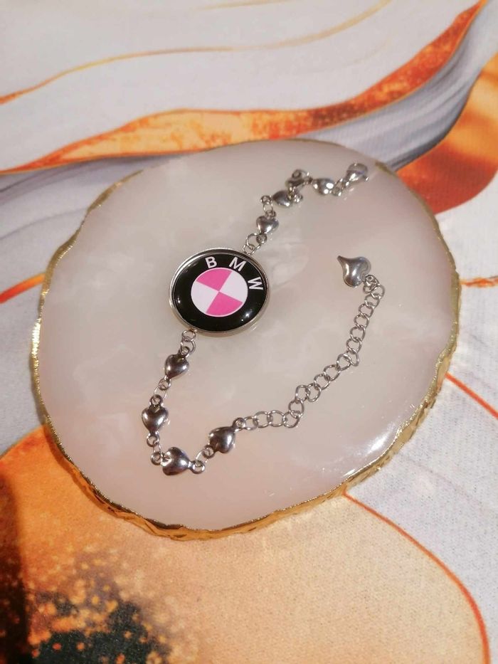 Bracelet coeur bmw rose