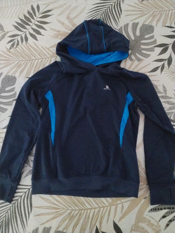 Sweat à capuche Bleu marine 10 ans Decathlon