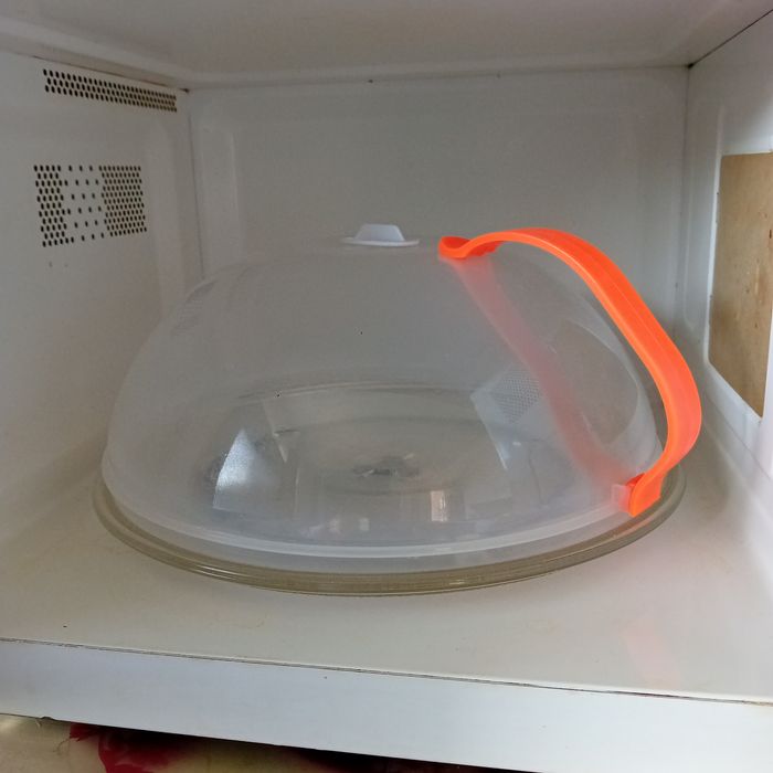 Faby27800 Cloche transparente avec poignée orange - pour micro-onde - photo numéro 4