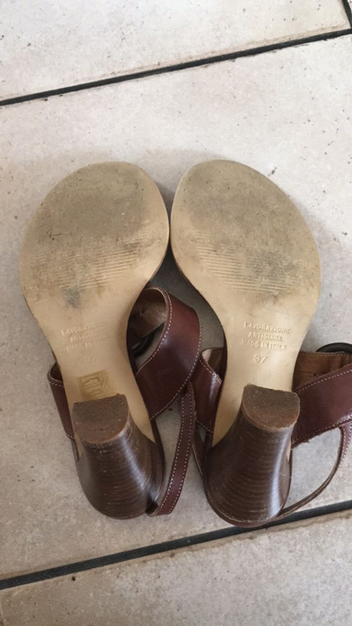 Sandales talons marron - photo numéro 5