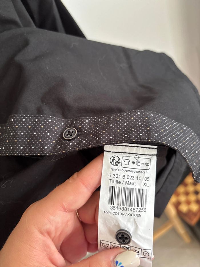 Chemise noire 100% coton Armand Thierry taille XL - photo numéro 7