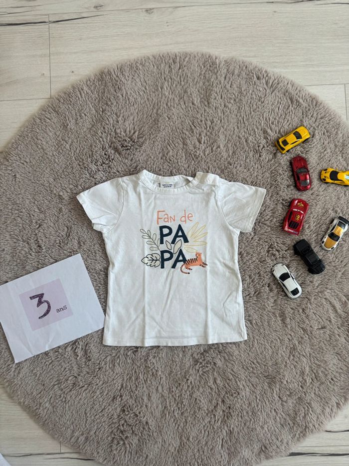 T shirt « fan de Papa » Tape à l’œil 3 ans