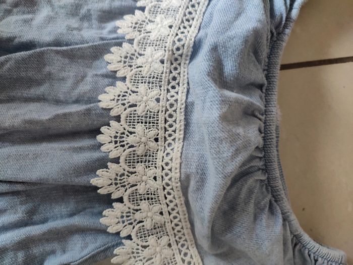 Combi short combinaison effet jean et dentelle 12 ans - photo numéro 2