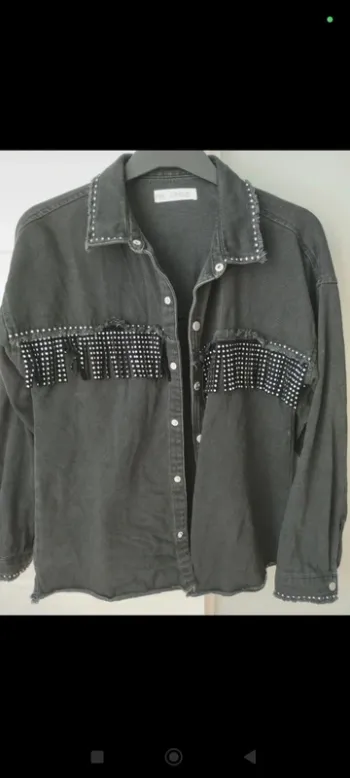 Chemise en jean noire zara XS