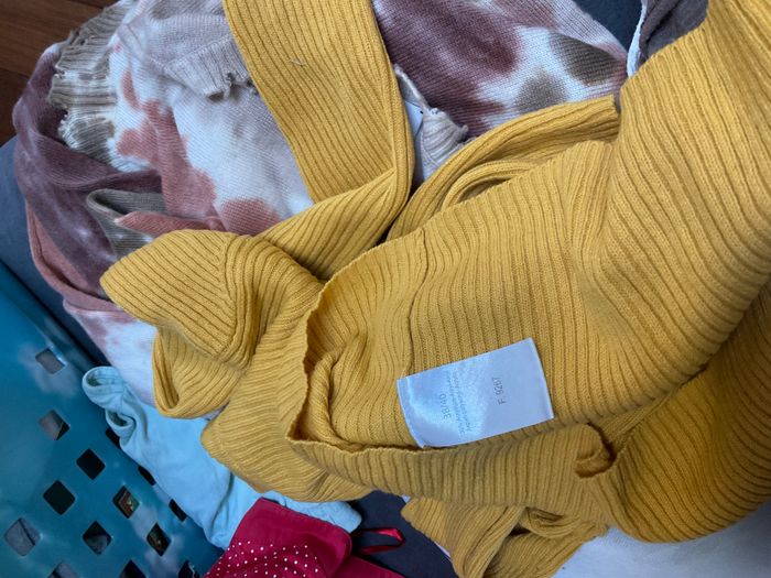 pull col roulé  blancheporte  jaune moutarde taille 38 /40 - photo numéro 4