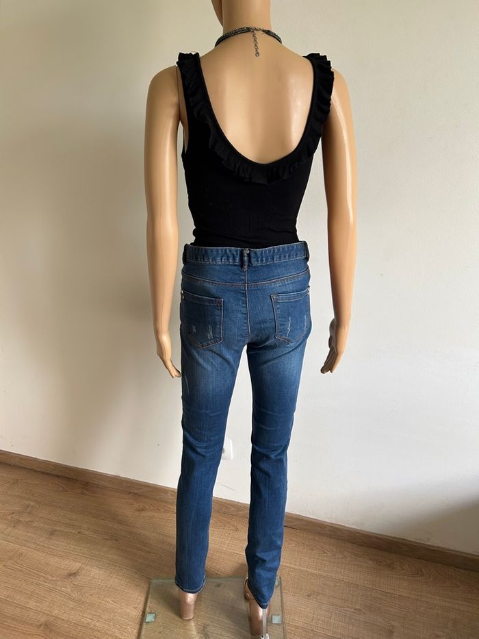 Jean bleu marine Morgan taille 40 jamais porté - photo numéro 6