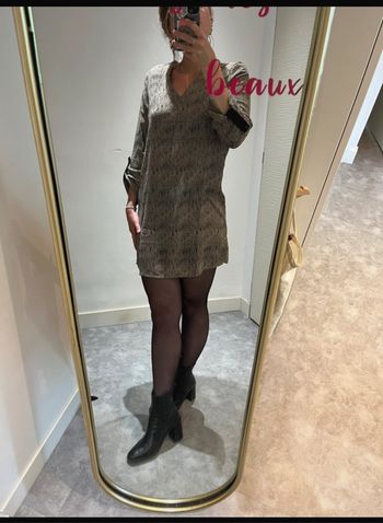 Robe fluide motifs léopard