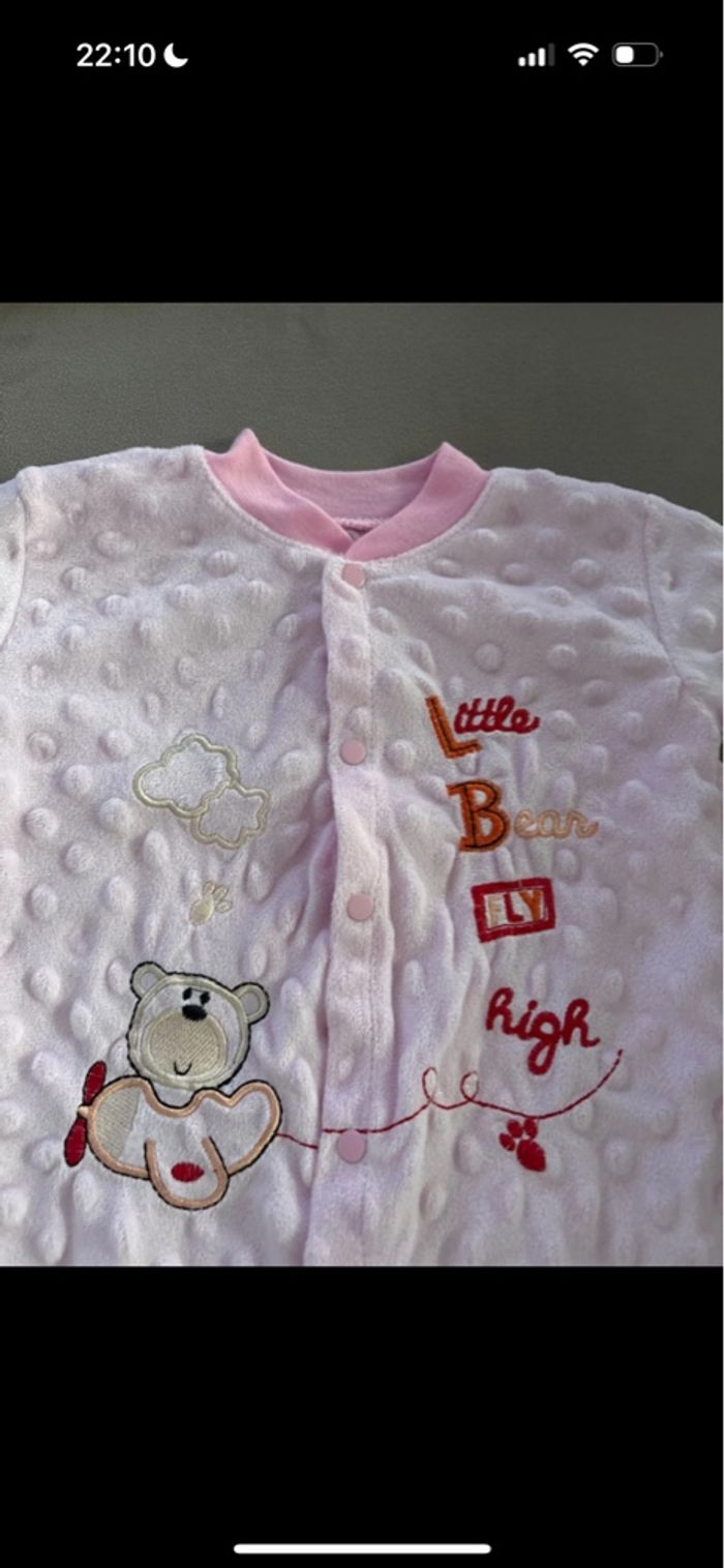 Pyjama Grenouillère Rose - Taille 0 naissance - photo numéro 7