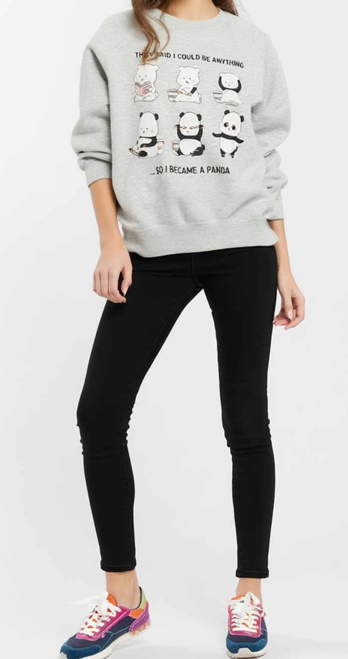 Sweat gris "Pimkie" Taille S en très bon état "O" - photo numéro 2