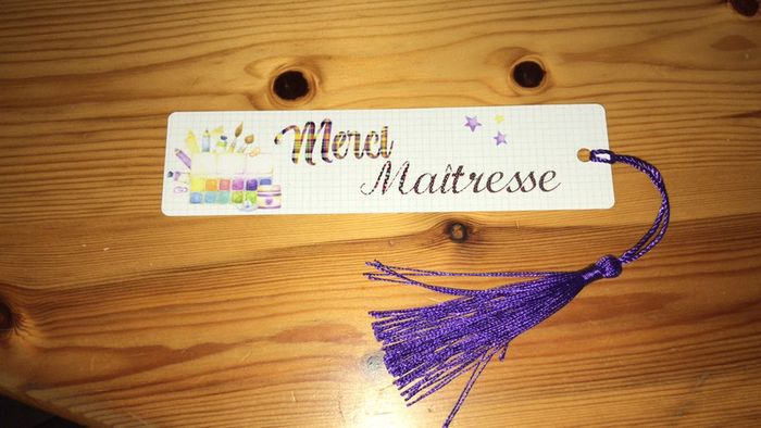 Marque page maîtresse
