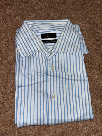 Chemise à rayures bleu homme Zara