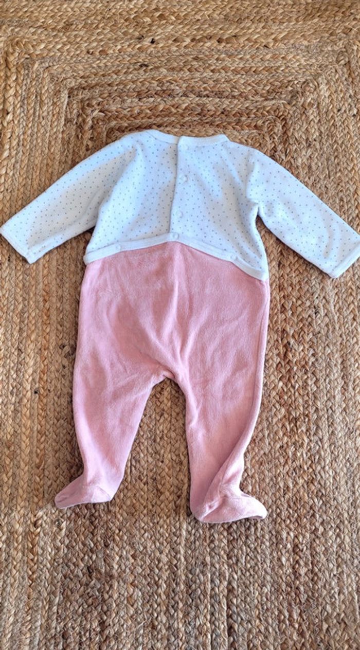 Joli Body Pyjama Dors-bien rose et blanc Licorne Gémo 6mois - photo numéro 3