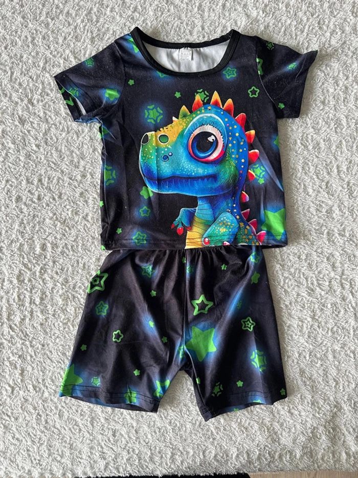 Ensemble short t-shirt dinosaure 18 mois - photo numéro 3