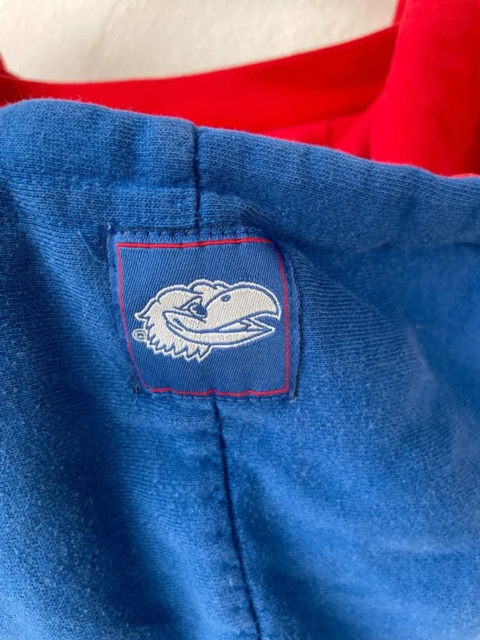 Rare Majestic vintage hoodie varsity US Sport Kansas University Men’s XL - photo numéro 9