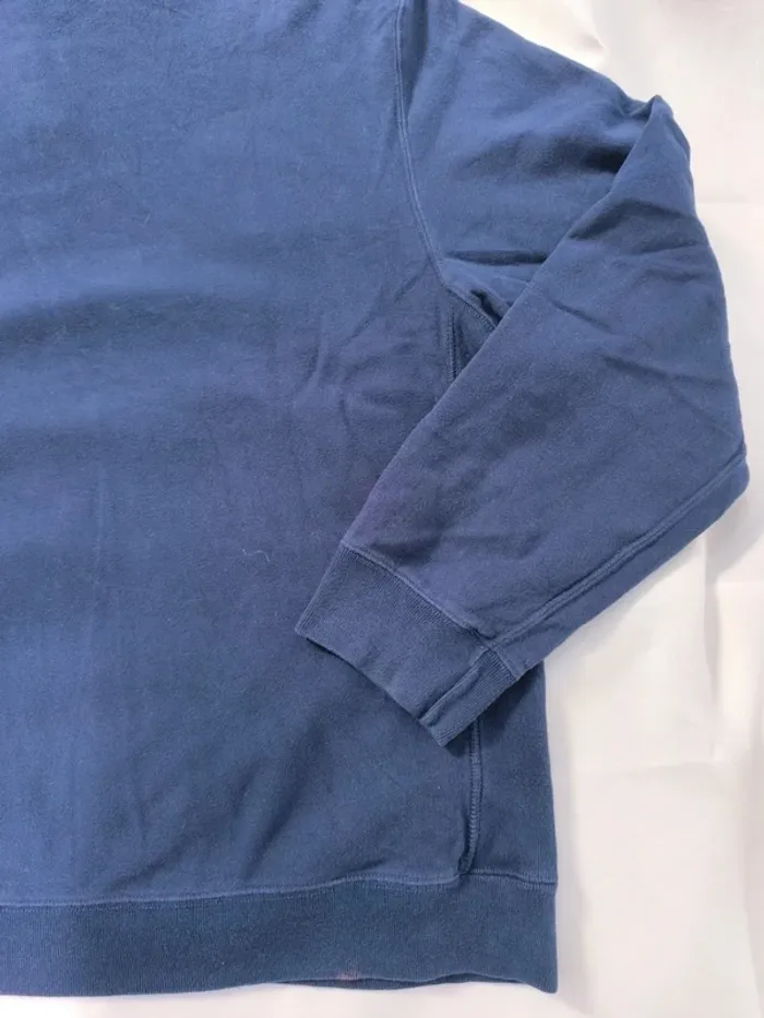 Pull homme 1/4 zippé Ralph Lauren taille XL Bleu avec col rayé jaune - photo numéro 13