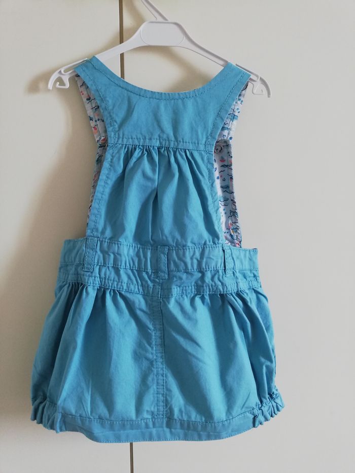 Robe salopette turquoise, 6 mois, Sergent Major, en très bon état - photo numéro 2