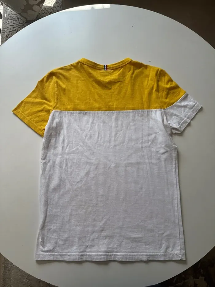 T-shirt Le Coq Sportif Jaune & Blanc – Taille XS – Neuf - photo numéro 4