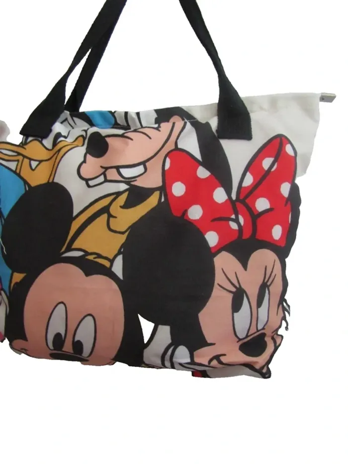 sac cabas mickey shopping plage vacances cours 38 x 28 cms - photo numéro 3