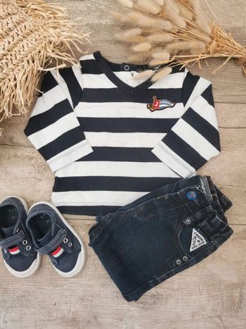 🌹Jacadi Ensemble 12/18mois pantalon jean et haut