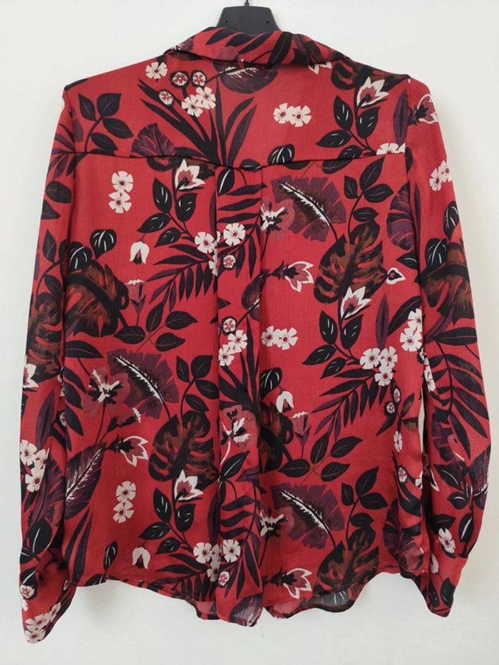 Chemise bordeau et noir taille S Zara - photo numéro 2