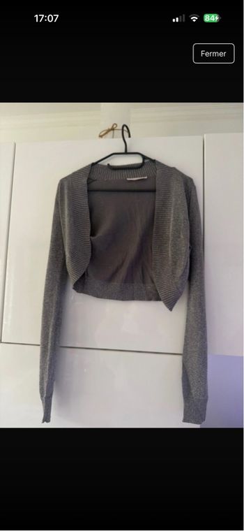 Petit gilet boléro gris