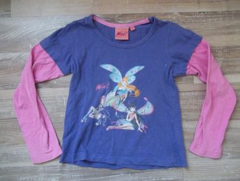 T-shirt 2 en 1 rose et violet Winx 6 ans (Disney1)