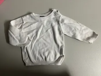 Pull blanc 6 mois