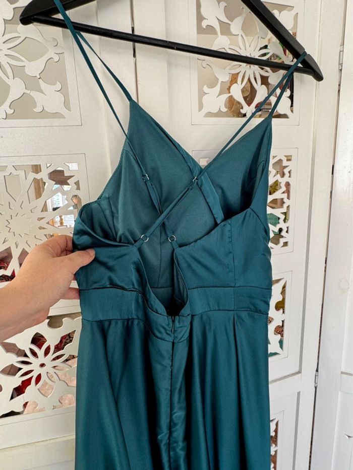 Robe longue de cérémonie bleu Lautinel Taille 38 - photo numéro 6