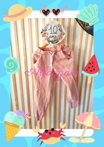 Pantalon jogging rose 10ans kiabi