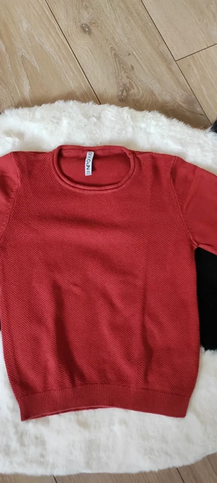 🐼 Pull col rond  -NPO - étiquette taille 8 ans  - très bon état 🐼 - photo numéro 2