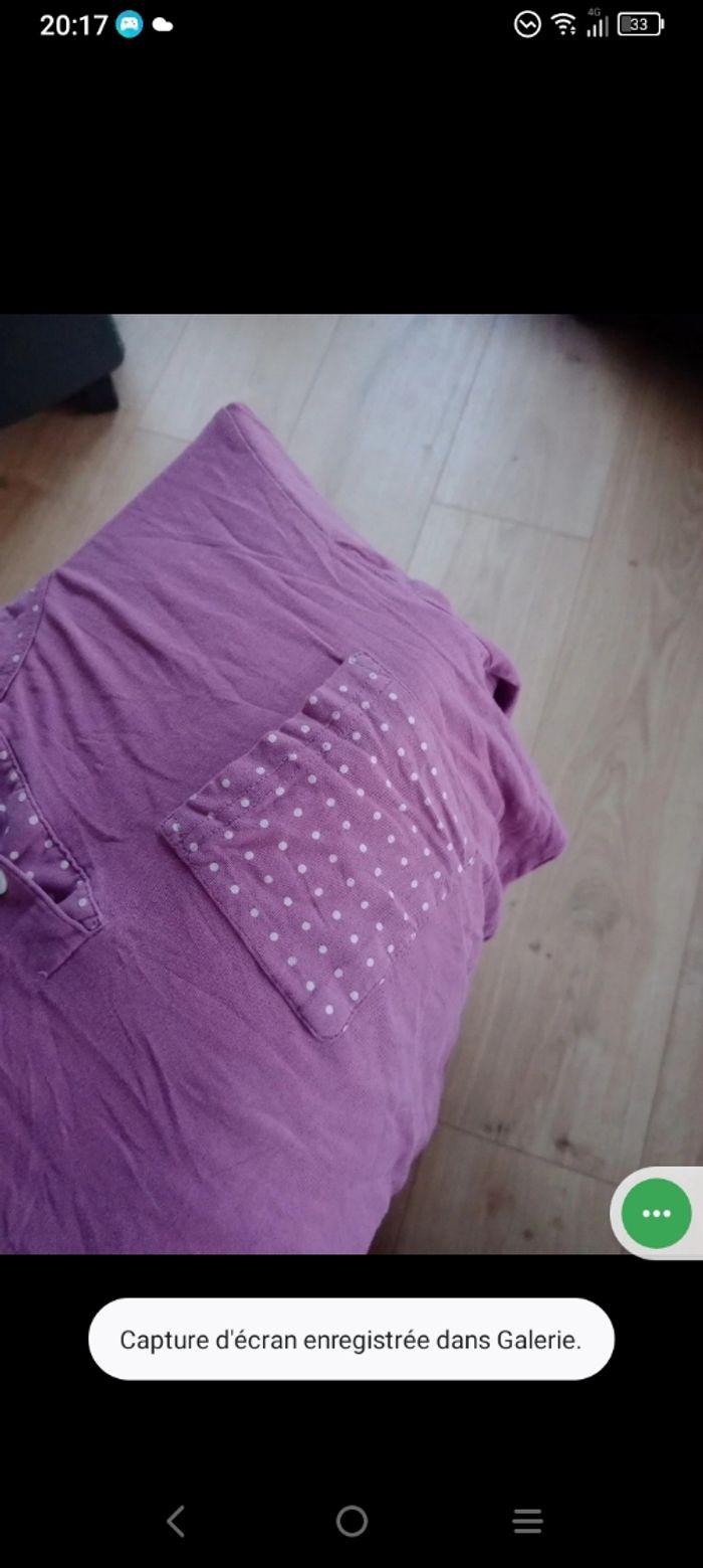 Haut de nuit s manches longues c79 - photo numéro 6