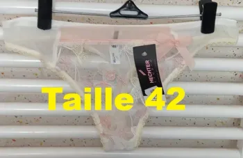 Tanga en dentelle crème abricot Hechter Studio Taille 42