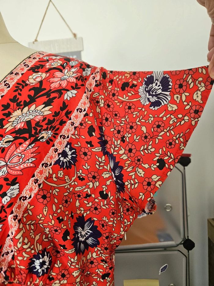 Robe longue rouge à motifs xxxl - photo numéro 3