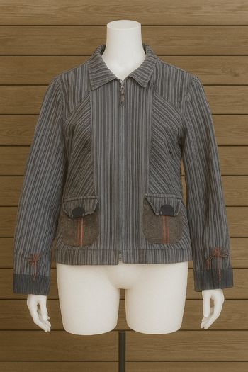 Veste Patrice Breal femme vintage rétro chic élégante marron automne hiver Taille 44 XXL