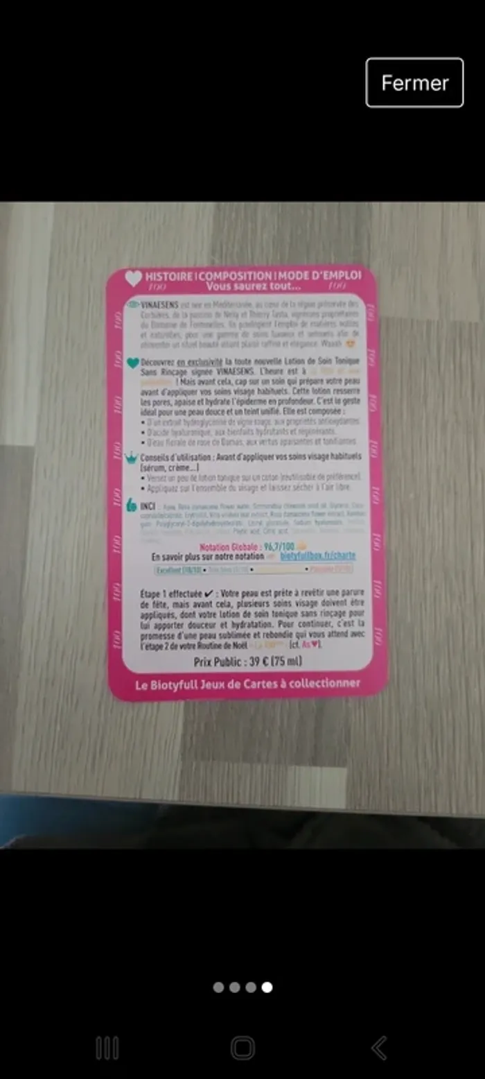 Lotion de soin Vinaesens - photo numéro 4
