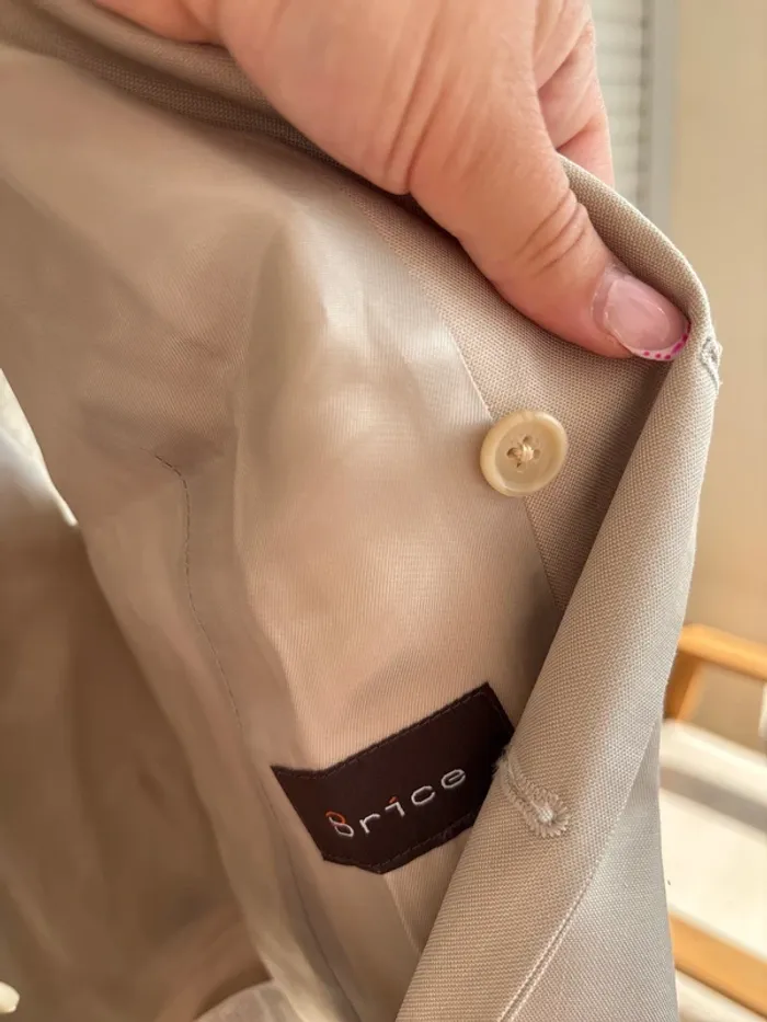 Gilet de costume beige crème Brice taille S - photo numéro 7
