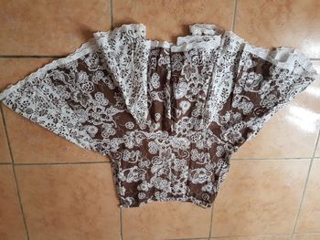 Jupe mi-longue femme 38 marron et blanche Les 3 Suisses