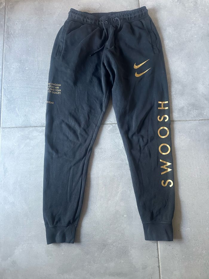 Jogging ensemble, pantalon et Sweat à capuche, noir et doré Nike, taille S mixte - photo numéro 6