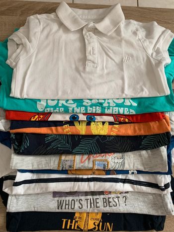 9 T-shirts 1 polo 4ans