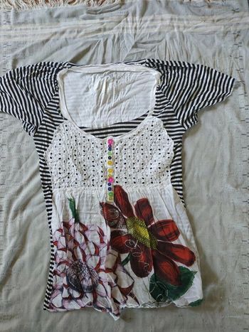 Tunique a rayure desigual