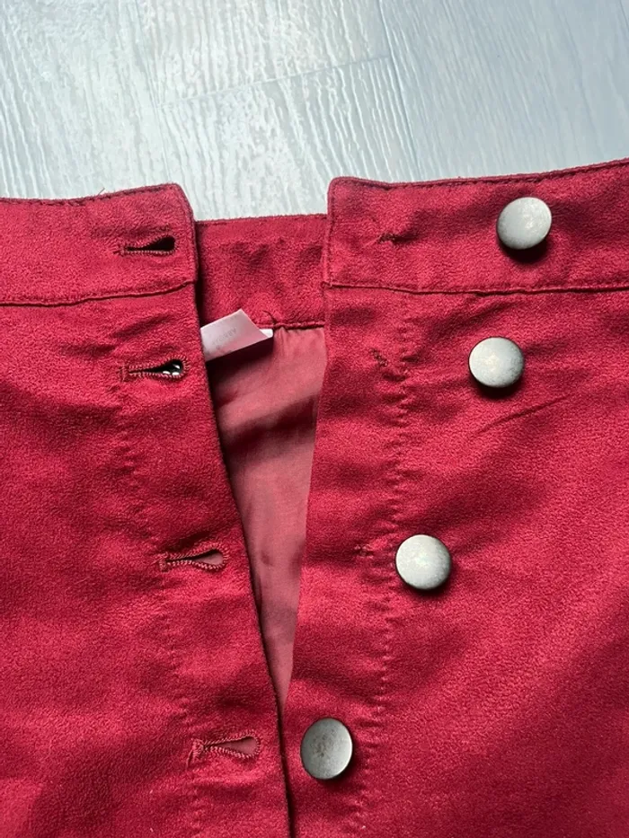 Jupe rouge bordeaux style daim H&M - photo numéro 6
