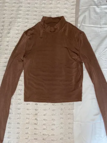 Crop top manches longues marron Shein