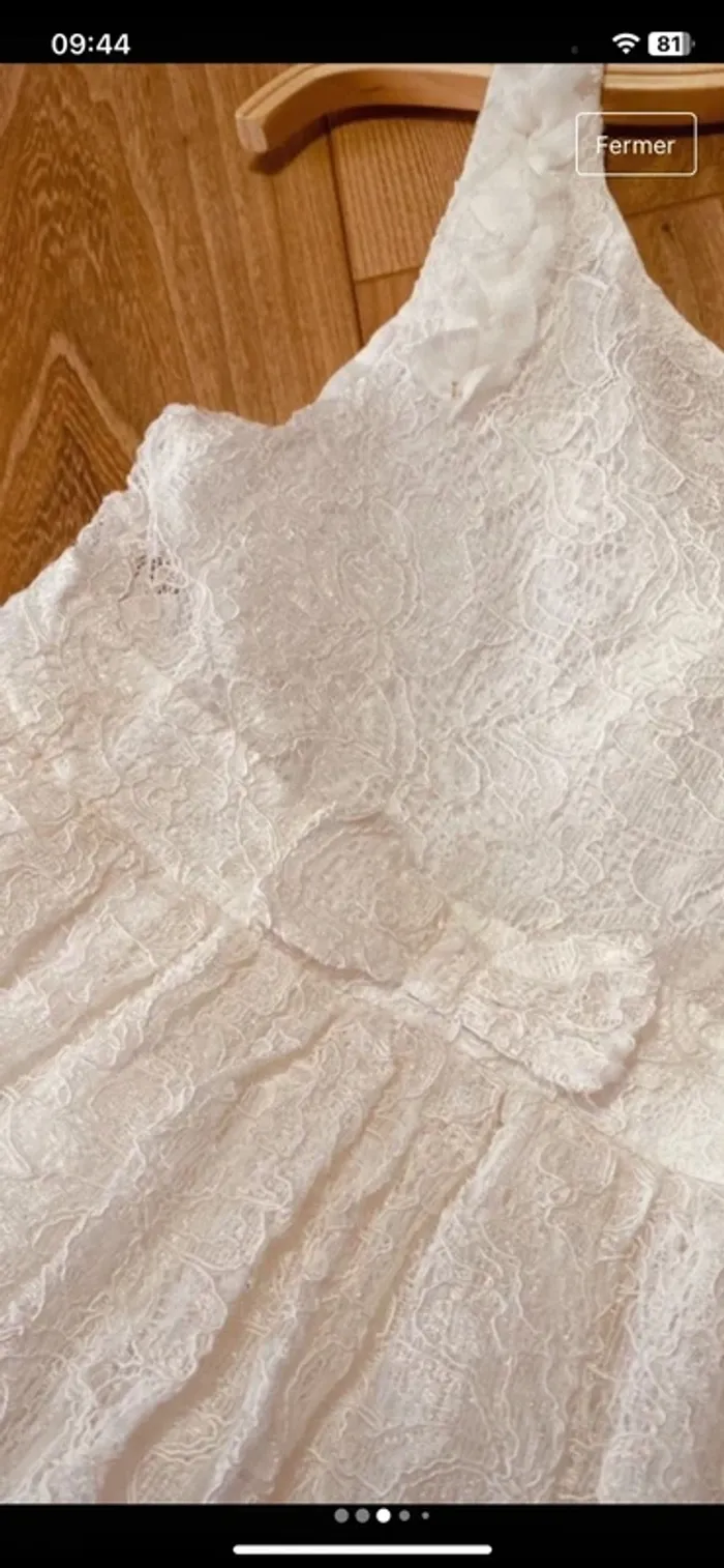 Taille 3 ans Robe cérémonie fille Orchestra blanche nacrée * tulle brodé * 💞 - photo numéro 2