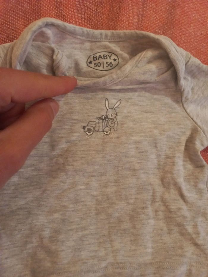 Ensemble toute saison bébé bas avec pieds et t-shirt long coton 0 3 mois - photo numéro 5