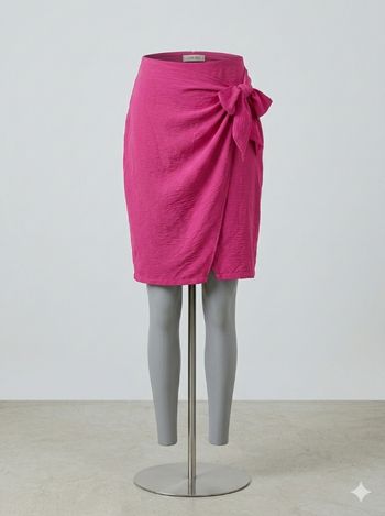 Jupe portefeuille rose fuchsia - skue - Taille S (36)