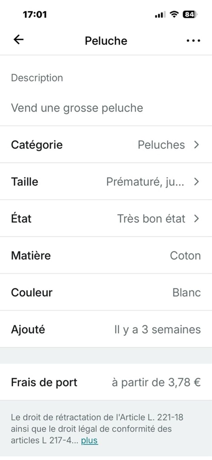 Grosse peluche - photo numéro 5